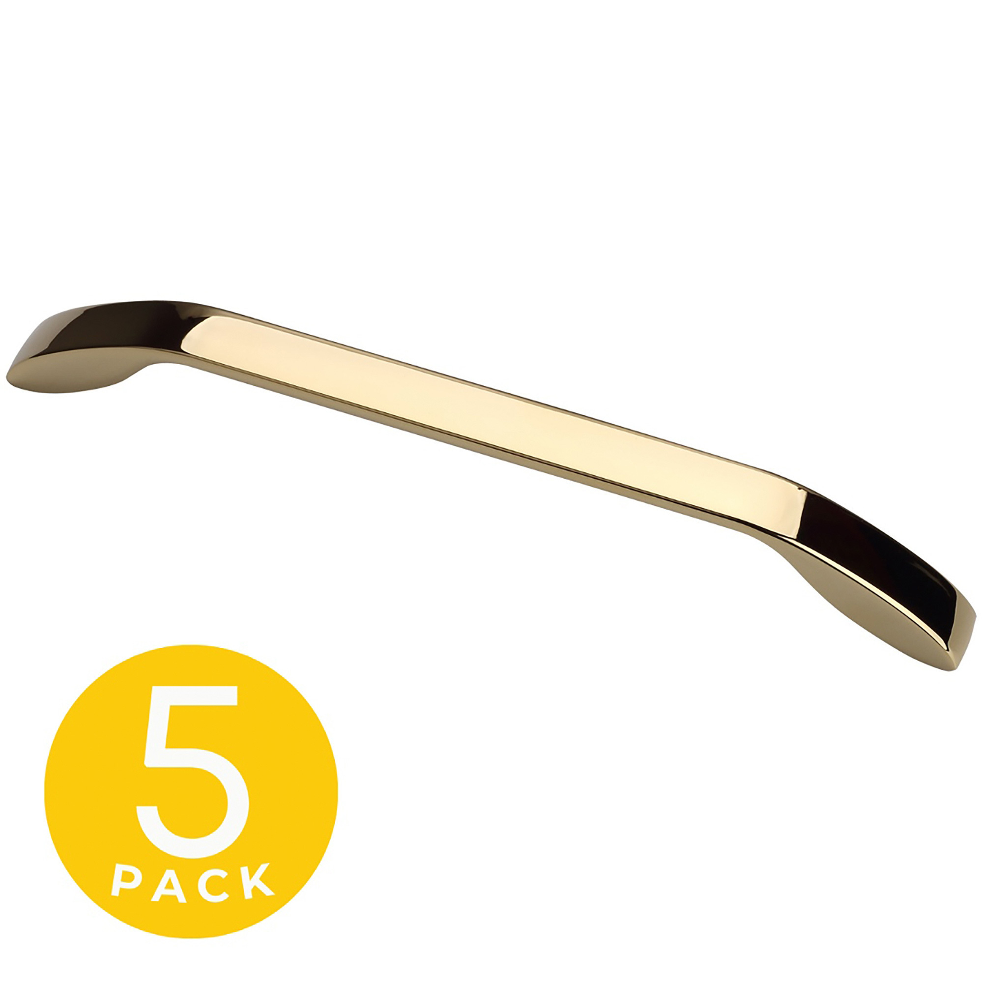 Sapphire Gamma Series Cabinet Pulls, 5-Pk., Bright Brass, Model# SP-3191-192-US3-5